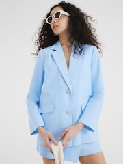 River Island Blue Oversized Blazer - Image 1 of 4