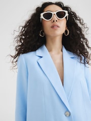 River Island Blue Oversized Blazer - Image 4 of 4