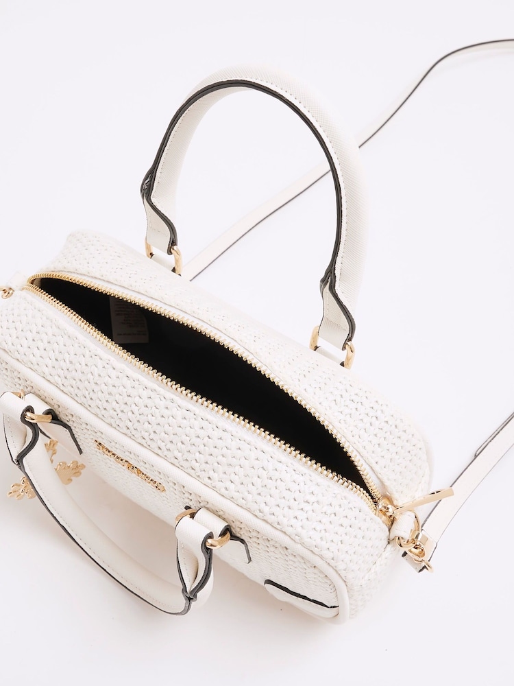 River Island White Raffia Bowler Bag - Image 6 of 6 River Island White Raffia Bowler Bag - Image 6 of 6