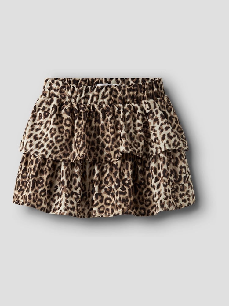 Name It Black Floral Print Ruffle Skirt - Image 1 of 3