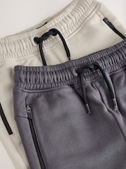 Stone/Grey Zip Pocket Slim Joggers (3-16yrs) - Image 5 of 8