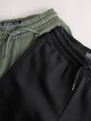 Khaki Green/Black Regular Fit Joggers 2 Pack (3-16yrs) - Image 4 of 7