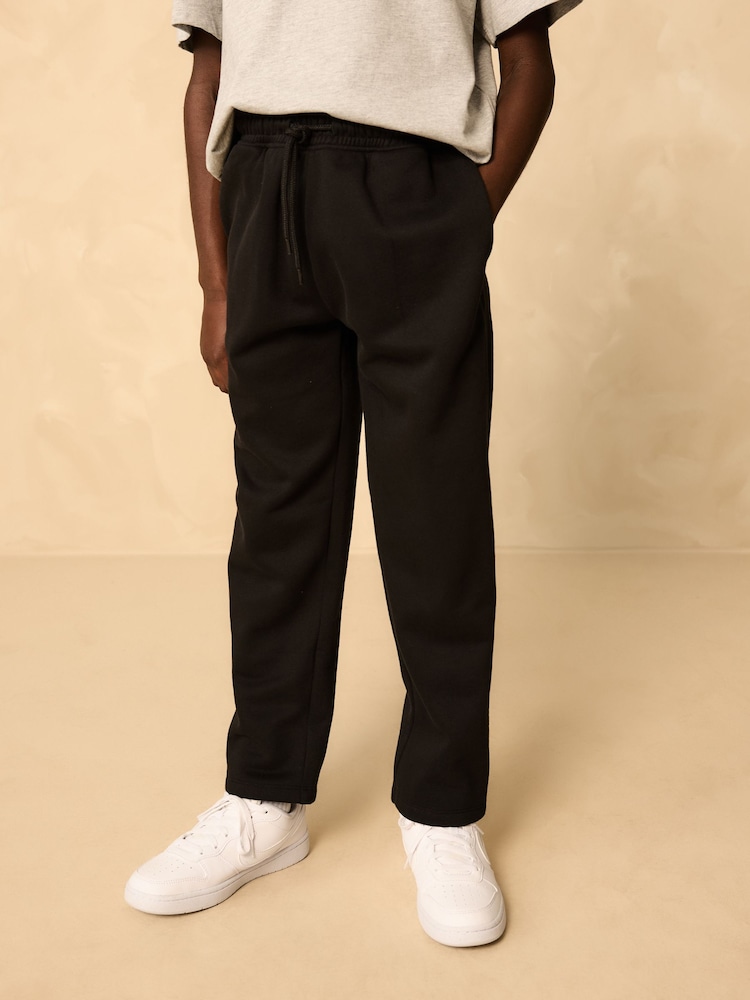 Black Regular Fit Regular Fit Non Cuff Joggers (3-16yrs) - Image 1 of 4