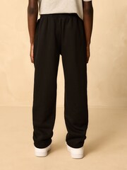 Black Regular Fit Regular Fit Non Cuff Joggers (3-16yrs) - Image 3 of 4