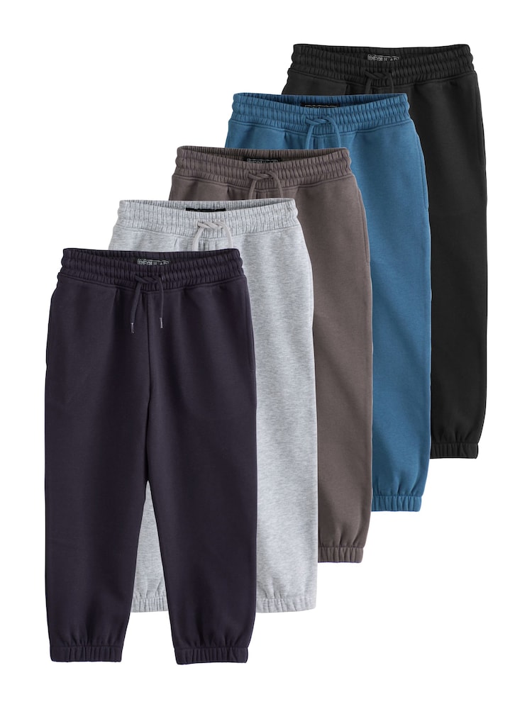 Blue Regular Fit Basic Joggers 5 Pack (3-16yrs) - Image 12 of 12 Blue Regular Fit Basic Joggers 5 Pack (3-16yrs) - Image 12 of 12