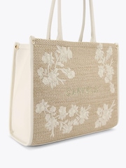 BEIGE COMB - Carvela Cream Sorrento Chuck In 100% Cotton Tote Bag - Imagen 2 de 4