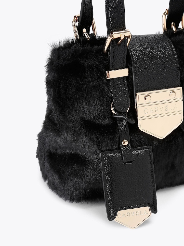 Carvela Maria Micro Faux Fur Bag - Image 4 of 4