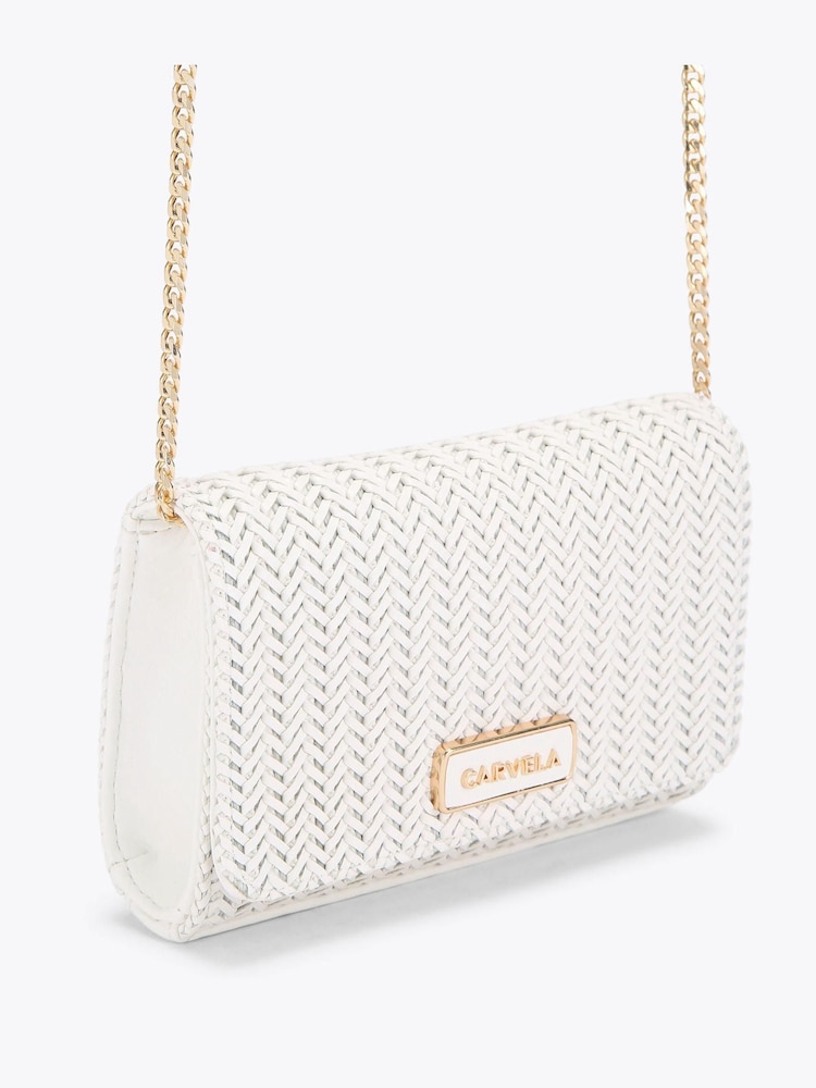 Carvela Pink Sardinia Weave Clutch Bag - Image 2 of 3