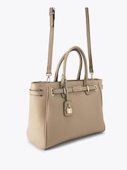 pardo - Carvela Bolsa cinto natural violeta Belted Tote - Imagem 3 de 4