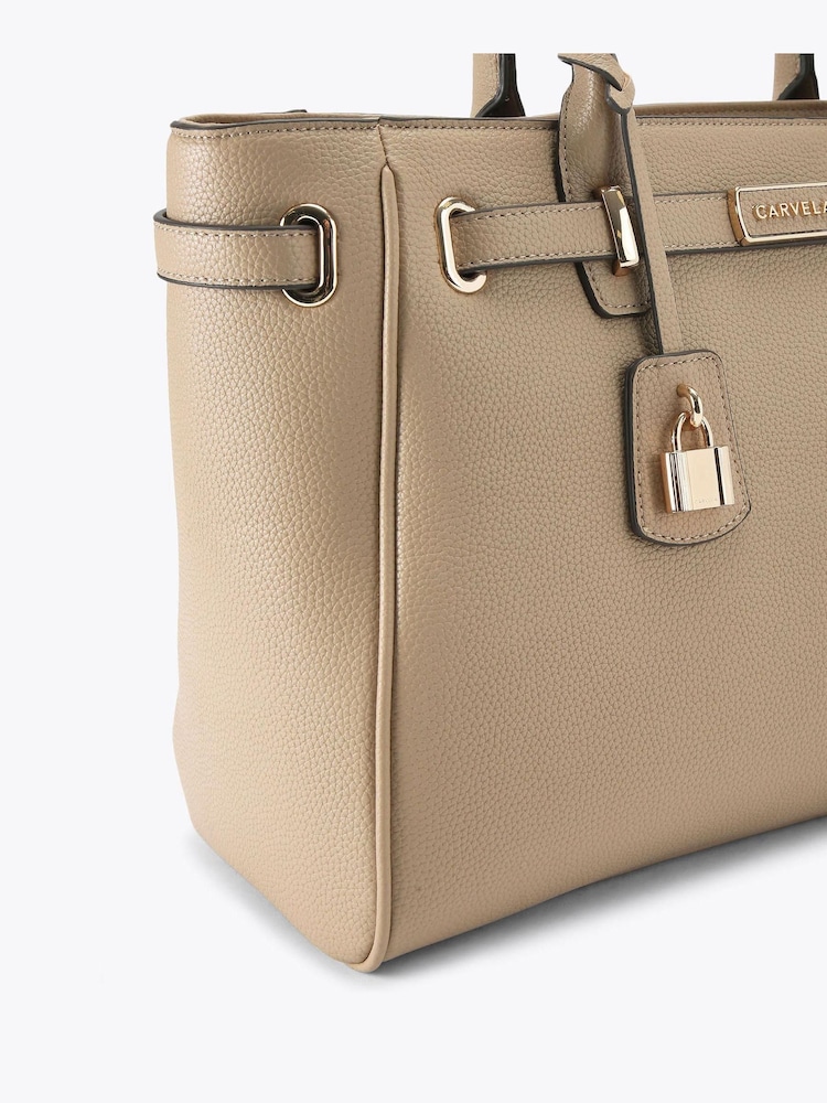 pardo - Carvela Bolsa cinto natural violeta Belted Tote - Imagem 4 de 4