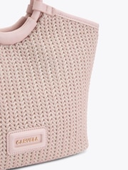Carvela Pink Sardinia Midi Weave Bag - Image 5 of 5