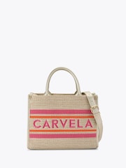 Carvela Pink Raffia Sorrento Midi Tote Bag - Image 1 of 4