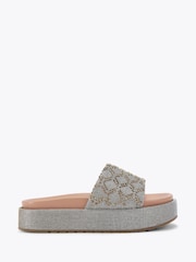 Carvela Grey Bronze Stella Flatform Sandals - Image 1 of 4