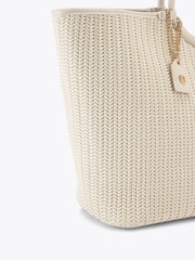 Carvela Cream Sardinia Weave Tote Bag - Image 3 of 4