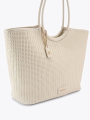 Carvela Cream Sardinia Weave Tote Bag - Image 4 of 4