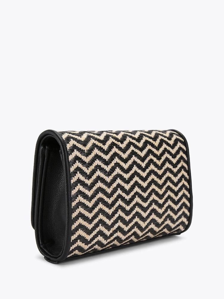 Carvela Capri Weave Black Clutch Bag - Image 1 of 4