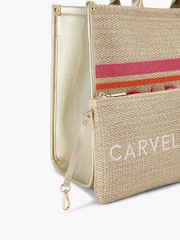 Marrón - Carvela Cream Sorrento Chuck In 100% Cotton Tote Bag - Imagen 4 de 4