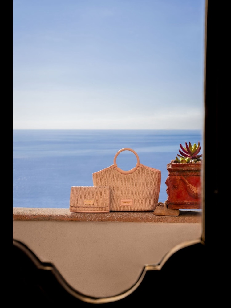 Pink - Carvela Pink Sardinia Weave Clutch Bag - Bild 1 von 5