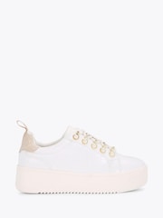 KG Kurt Geiger White Lighter Pearl Trainers - Image 1 of 4