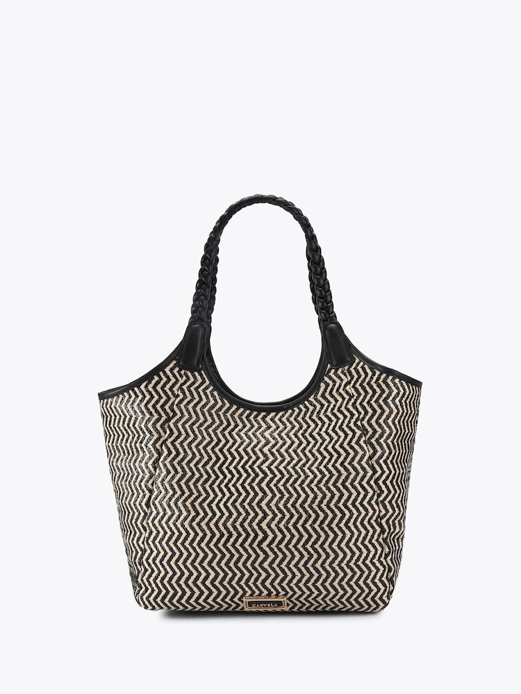 Carvela Capri Weave Black Tote Bag - Image 1 of 3