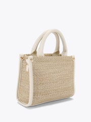 Carvela Pink Raffia Sorrento Micro Tote Bag - Imagen 3 de 5