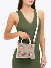 Carvela Pink Raffia Sorrento Micro Tote Bag - Imagen 5 de 5