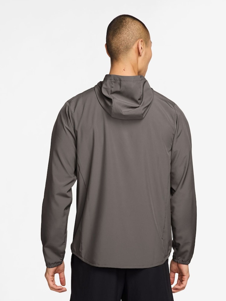 Steingrau - Nike Dri-FIT Form Training Kapuzenjacke - Bild 2 von 3