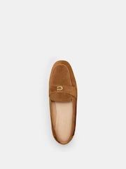 COACH Brown Sculpted C Suede Loafers - Image 4 of 5