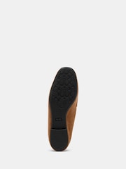 COACH Brown Sculpted C Suede Loafers - Image 5 of 5