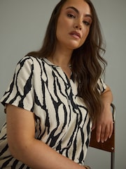 Evans Blue Linen Rich Dress - Image 5 of 6