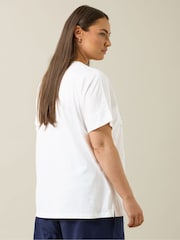 Evans White Chain Detail 100% Cotton T-Shirt - Image 5 of 7