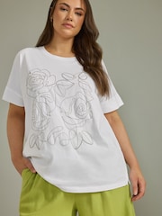 Evans Chain Detail Cotton T-Shirt - Image 7 of 8