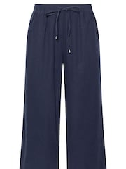 Evans Wide Leg Linen Rich White Trousers - Image 5 of 5