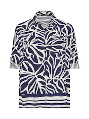 Evans Blue Border Print Shirt - Image 6 of 6