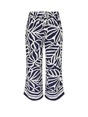 Evans Blue Border Print Trousers - Image 6 of 6