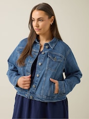 Evans Blue Premium Stretch Denim Jacket - Image 1 of 5