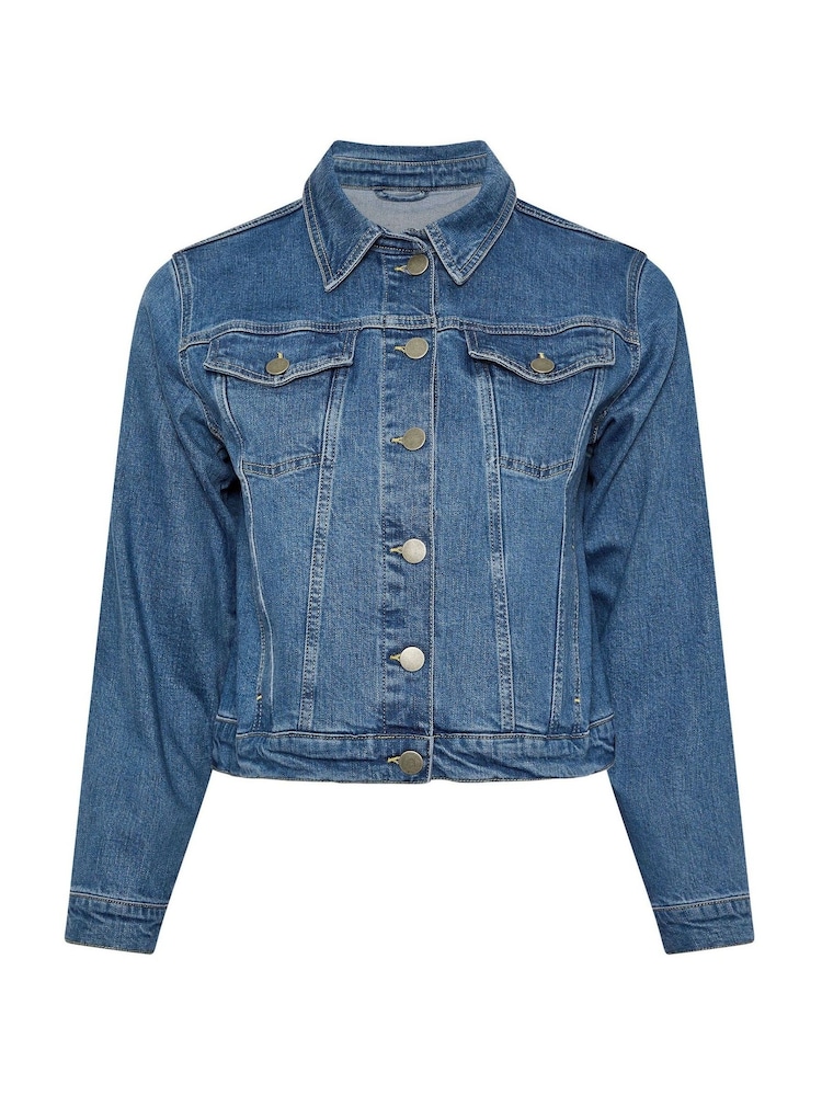 Evans Blue Premium Stretch Denim Jacket - Image 5 of 5 Evans Blue Premium Stretch Denim Jacket - Image 5 of 5