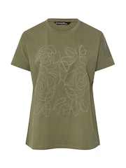 Evans White Chain Detail 100% Cotton T-Shirt - Image 5 of 5