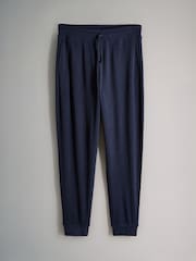 The Set Navy 2 Pack Soft Rib Crew Neck Sweatshirt and Cuffed Joggers Lounge Set - Image 11 of 13