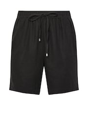 Evans Linen Rich Black Shorts - Image 10 of 10