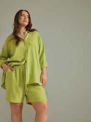 Evans Linen Rich Black Shorts - Image 2 of 6