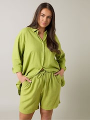 Evans Linen Rich Black Shorts - Image 5 of 6