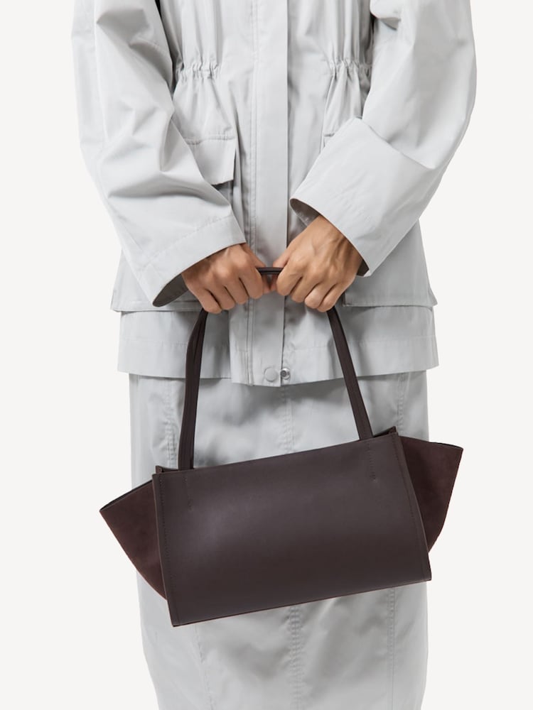 St Agni Brown Slim Wonton Tote - Image 1 of 5 St Agni Brown Slim Wonton Tote - Image 1 of 5