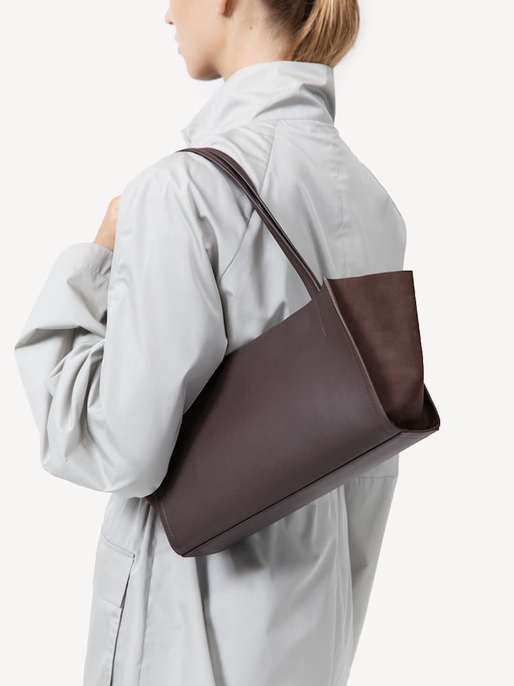 St Agni Brown Slim Wonton Tote - Image 2 of 5 St Agni Brown Slim Wonton Tote - Image 2 of 5