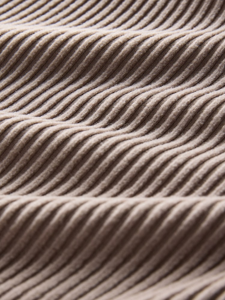 The Set Neutral Soft Touch Rib Funnel Neck Sweatshirt/Wide Leg Joggers Coord - Image 5 of 5 The Set Neutral Soft Touch Rib Funnel Neck Sweatshirt/Wide Leg Joggers Coord - Image 5 of 5