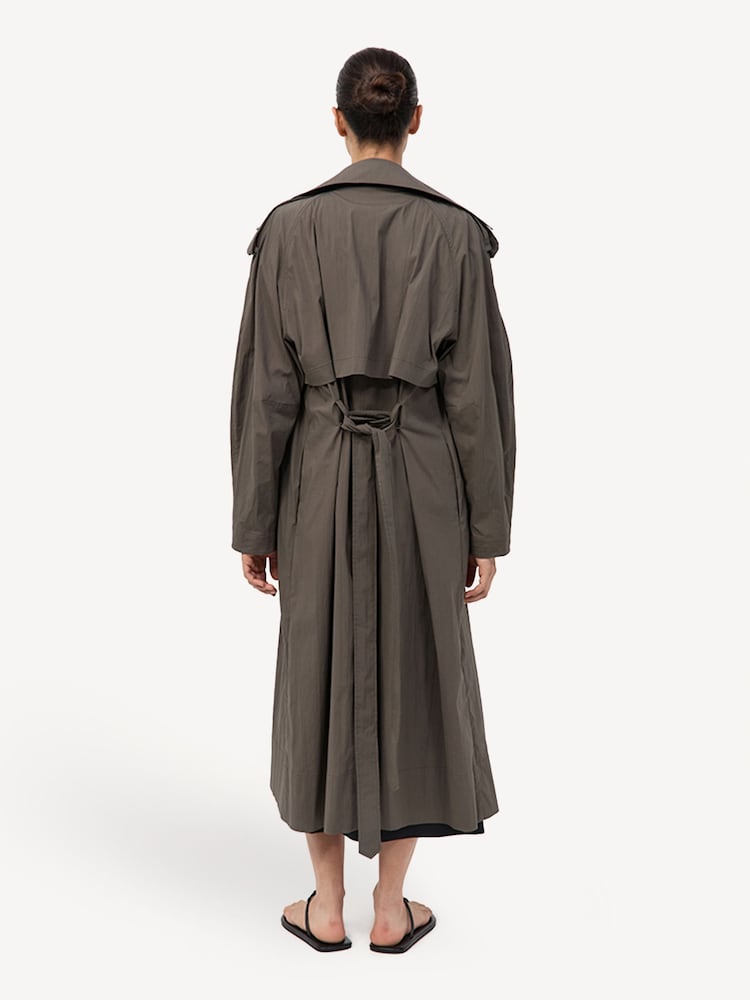 St Agni Green Relaxed Trench Coat - Image 2 of 6 St Agni Green Relaxed Trench Coat - Image 2 of 6