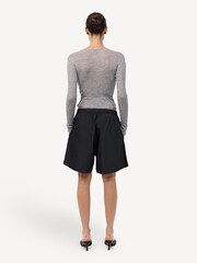 St Agni Grey Baby Wool Wrap Top - Image 2 of 4