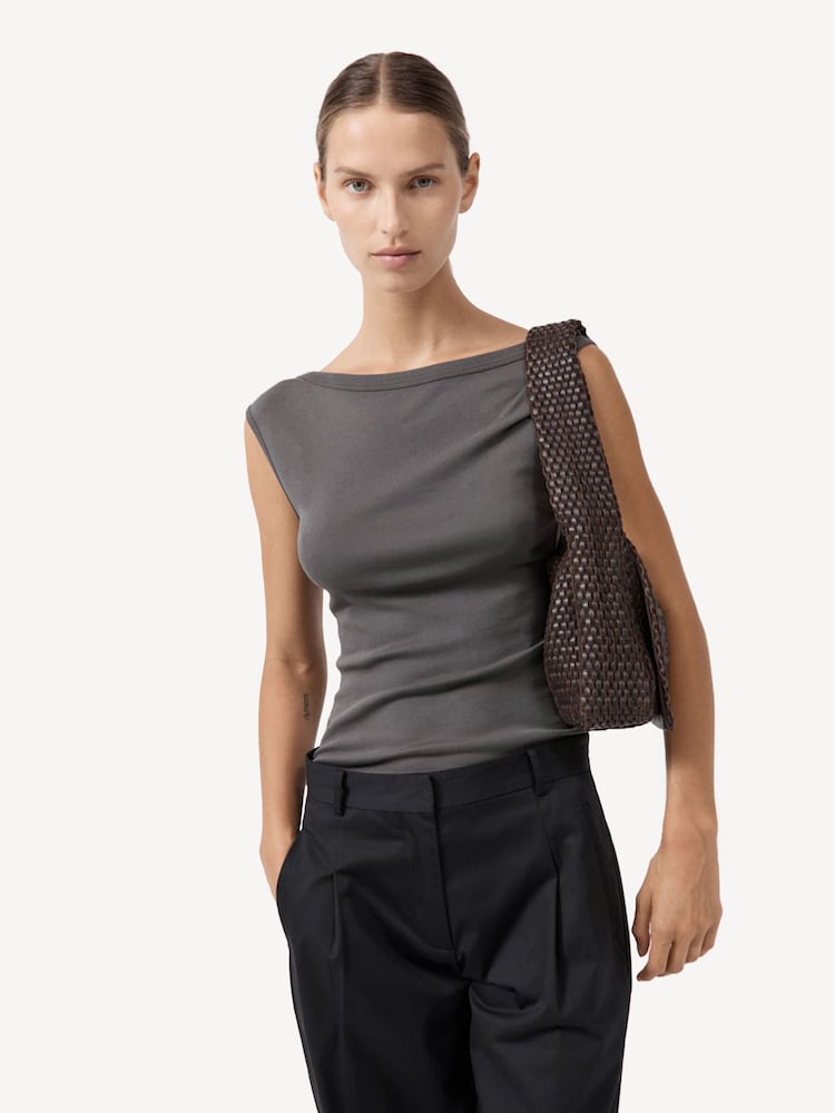 St Agni Brown Lattice Everyday Satchel Bag - Image 1 of 3 St Agni Brown Lattice Everyday Satchel Bag - Image 1 of 3