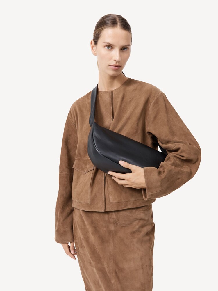 St Agni Black Soft Crescent Bag - Image 4 of 4