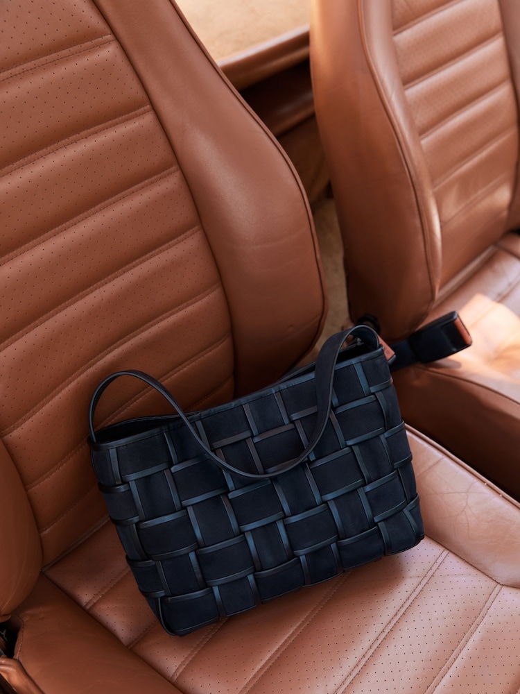 St Agni Black Border Woven Mini Tote - Image 1 of 3